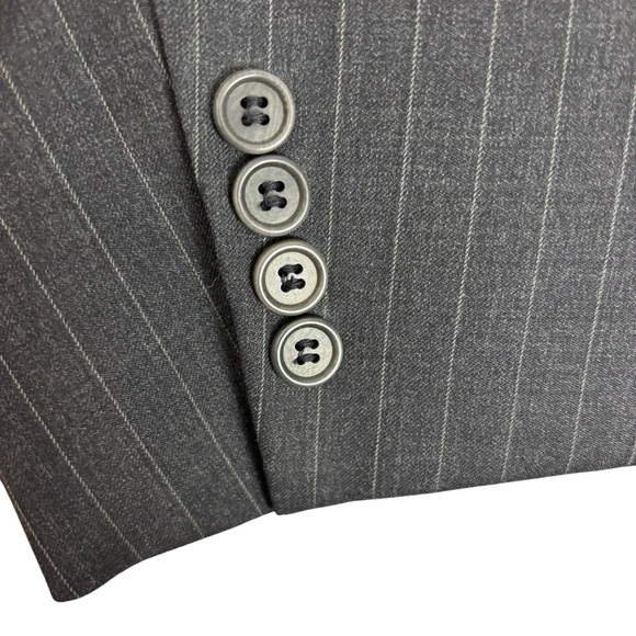 Brooks Brothers 1818 Blazer Mens 40R Grey Pinstripe Wool Sport Coat Made In USA - Picture 7 of 10